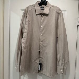 Ermenegildo Zegna Light Beige Long-Sleeve Dress Shirt